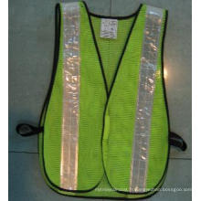 Gilet de protection en polyester avec ruban réfléchissant